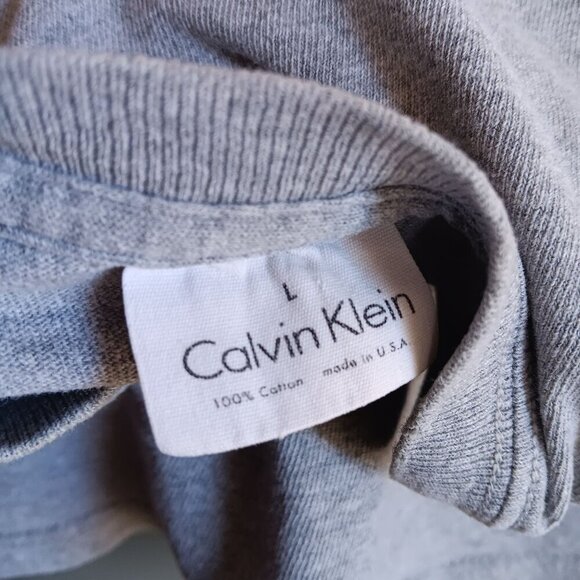 Vintage Tee 1990s Mens Large CALVIN KLEIN COTTON AMERICAN FLAG GRAPHIC T-shirt - Picture 6 of 6